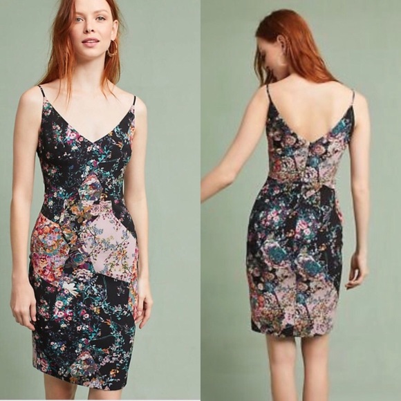 🌻Anthropologie Black Halo Esmie Sheath Dress - Picture 1 of 8